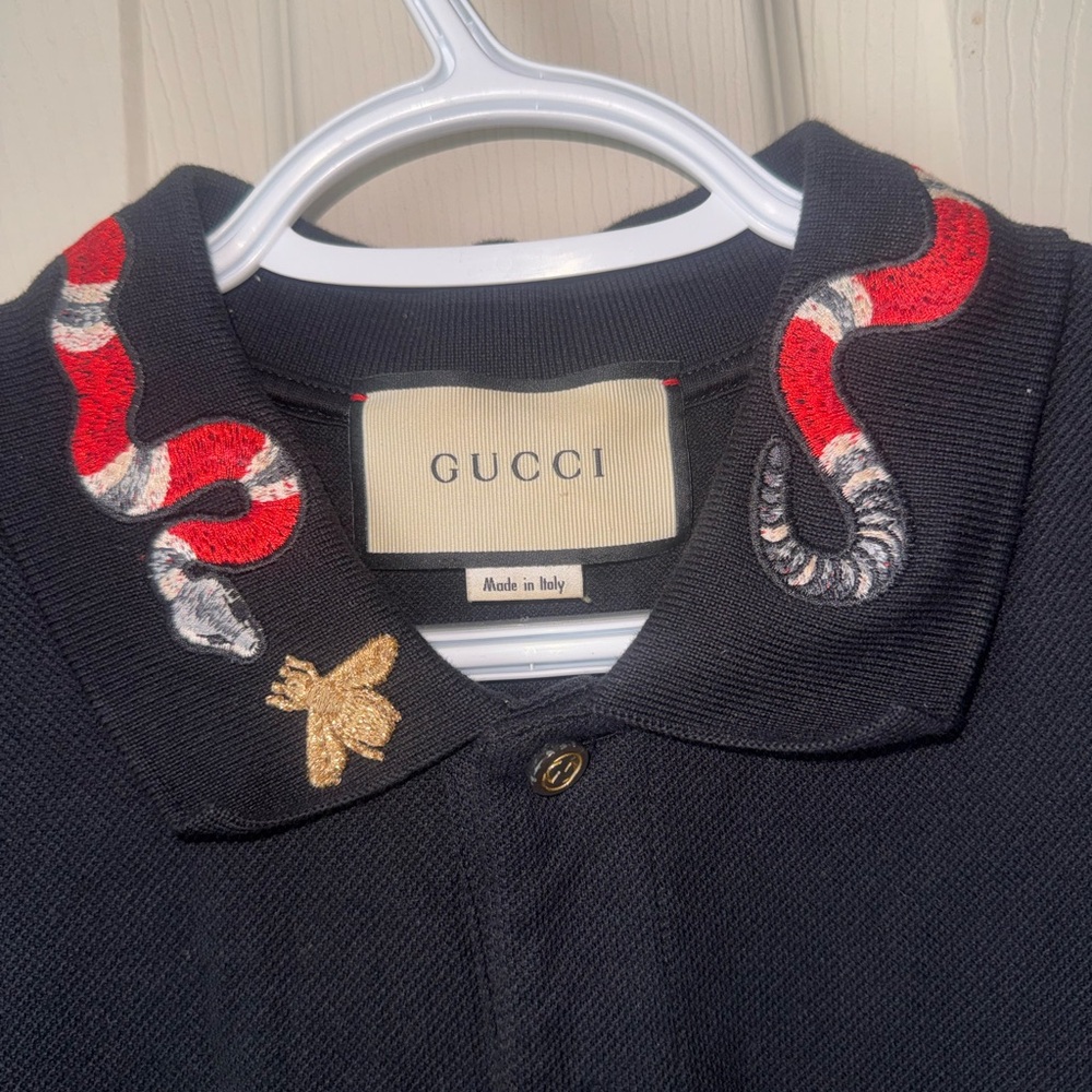 PERFECT Condition!! Gucci Black Polo shirt with size 54 Europe men - Picture 2 of 3